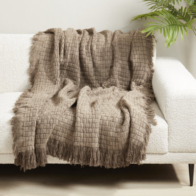 Sevan Collection Waffle Weave Throw Blanket