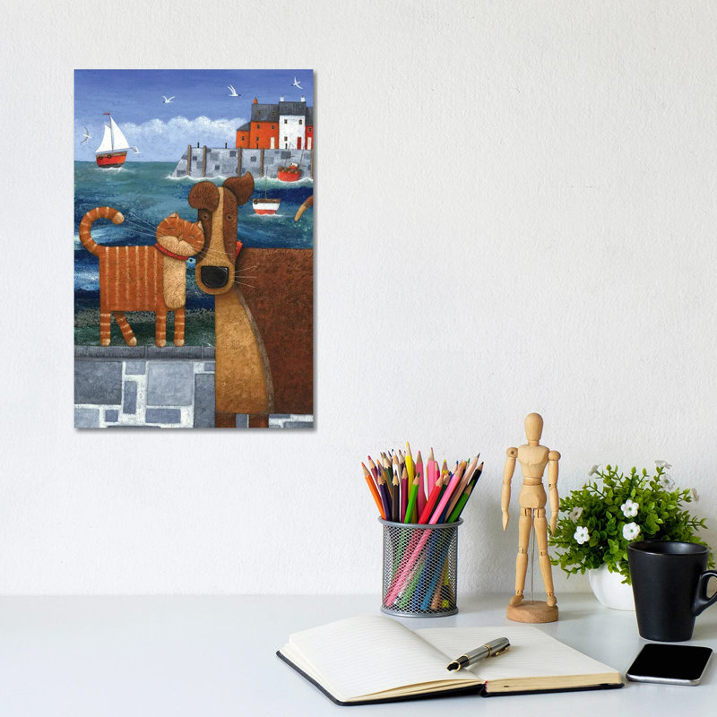 Pets By The Sea by Peter Adderley - Wrapped Canvas Gallery-Wrapped Canvas Giclée, 20.32 cm H x 30.48 cm W