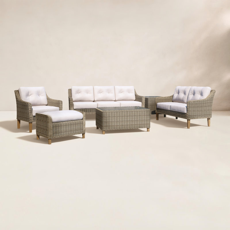 Cowden Brayden 6 Piece Sofa Loveseat Seating Set With Lounge Chair