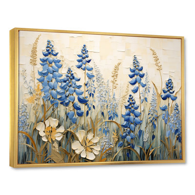 «Blue Bonnets Field Tranquility I - Blue Bonnets, art mural sur toile FL107206