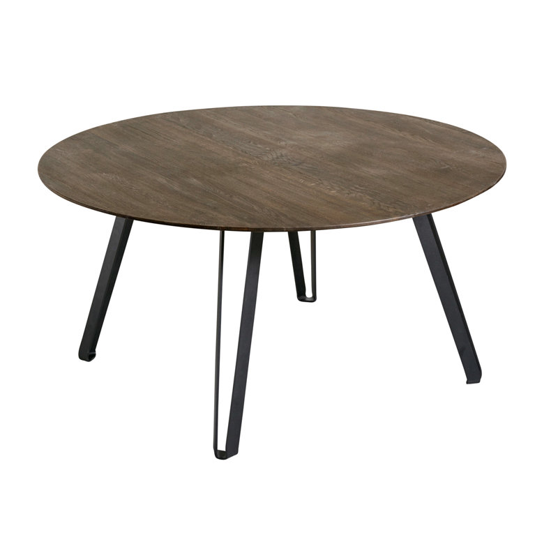 Oak Round Solid Wood Top Dining Table