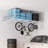 Durable Garage Storage Rack with Hooks Adjustable Ceiling Storage Racks, Overhead Shelf, 96" Length x 48" Width x 40" Height, White