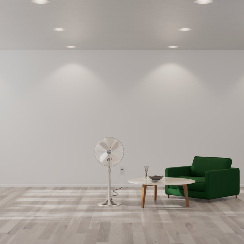 47" Oscillating Pedestal Fan, Brushed Nickel