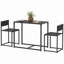 Ensemble de table de salle à manger 3 pièces pour 2 personnes, table de cuisine et chaises, ensembles de salle à manger