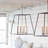 4 Light Large Open Frame Foyer Lantern in Transitional, Industrial Style Geometric Chandelier