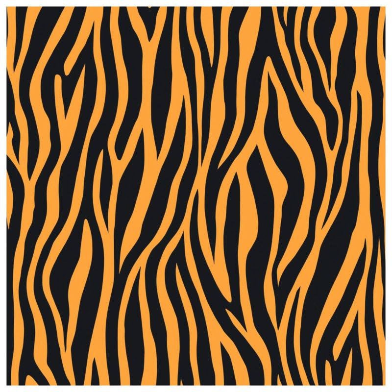 Coussins décoratifs orange à rayures tigrées noires, 14 X 14 pouces