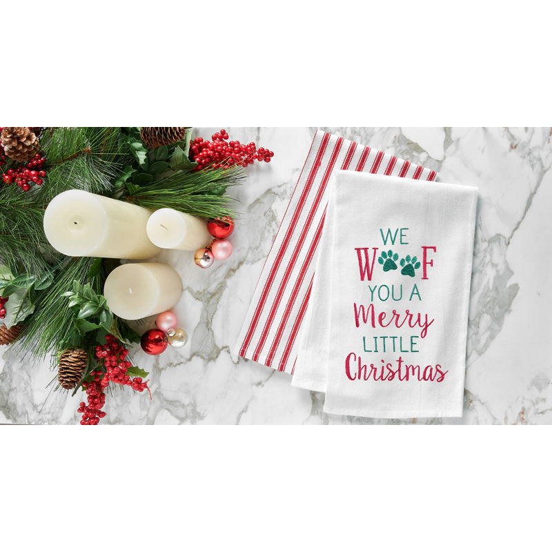 Ensemble de serviettes de 2 woofmas merry