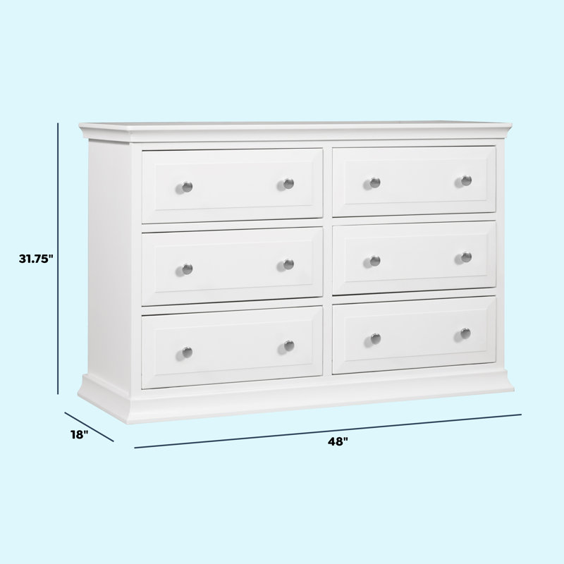 Commode double 6 tiroirs Signature, Blanc