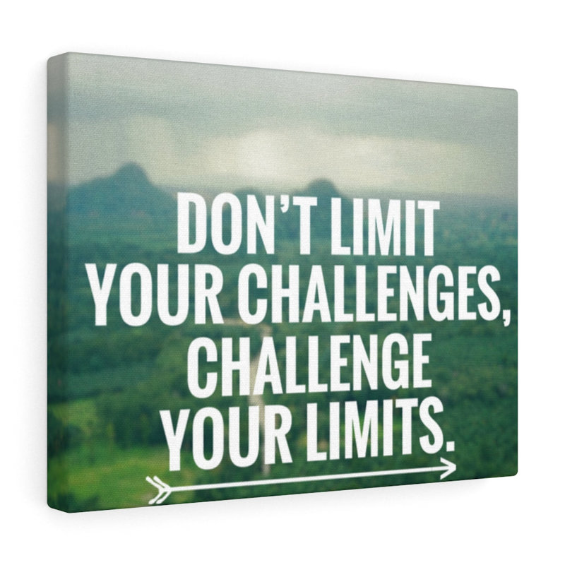 Don't Limit Your Challenges - Wrapped Canvas Print, 30cm H x 41cm W