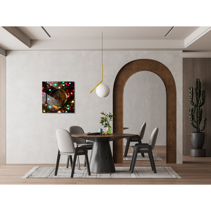 Elegant Decorative Tempered Glass Painting, 15.7 x 15.7 inches | 100% Tempered Glass, Thickness: 0.16 inches | Perfect for Home Decor, Modern Aesthetic, and Unique Wall Art Display