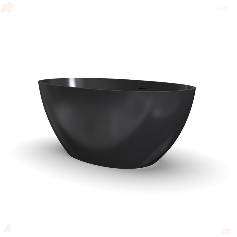 55 Inch Freestanding Solid Surface Soaking Bathtub For Bathroom