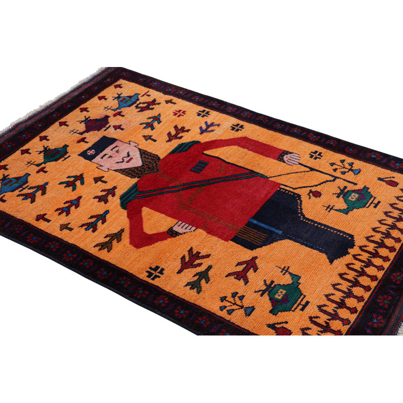 Hand Knotted Wool Geometric Area Rug