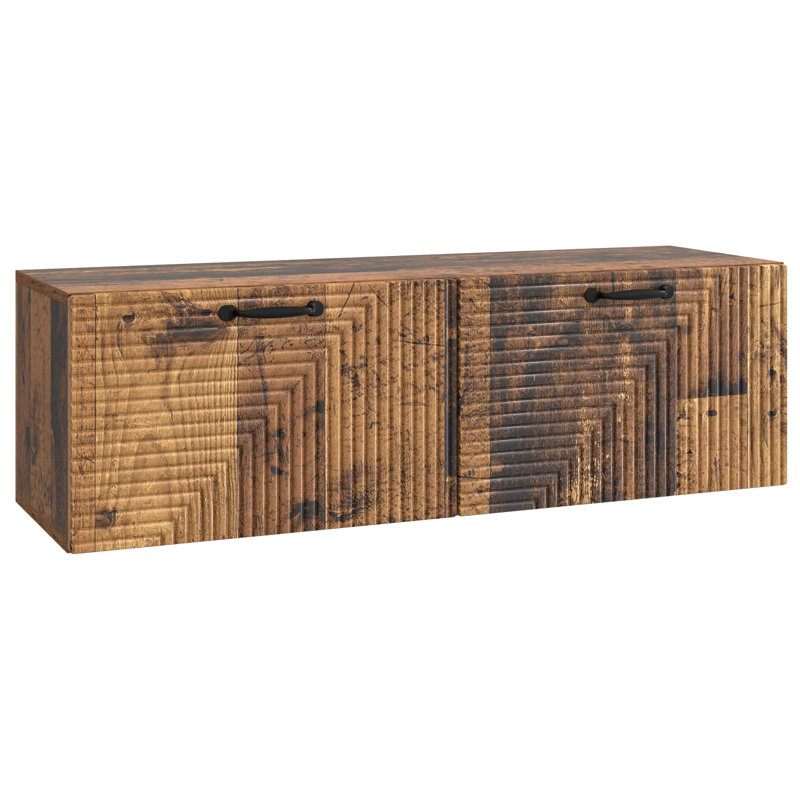 TV Stand, 30cm H x 98cm L x 31cm W, Old Wood