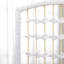 4 Folding Privacy Wall, White Wave Fibre Room Divider Partition, 5.6' For Home, Office, Modern Option 4 Panel Home Fashionable