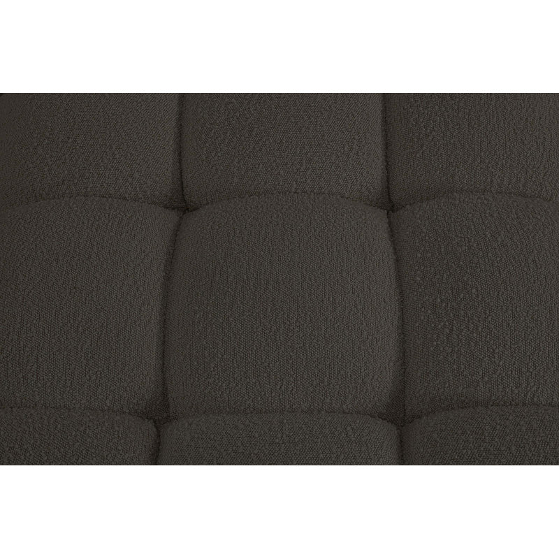 Ames Upholstered Sofa, Brown Boucle Fabric, 2 Armless