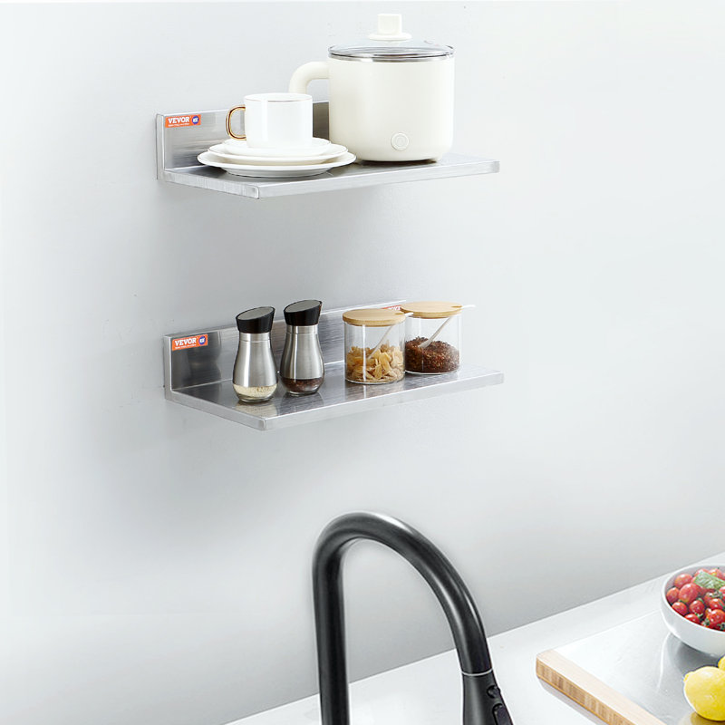 2 Piece L-Shaped Metal Floating Shelf