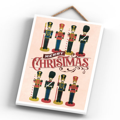 Xmas Merry Christmas Nutcracker Wooden Plaque
