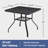 Patio Dining Table 35"X35", Square Outdoor Dining Table With 1.57" Umbrella Hole, Metal Outdoor Furniture For Patio, Graden, Backyard And Poolside, Weather-Resistant