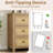 Rattan 4 Drawer Dresser, 37" Tall Wooden Storage Chest for Bedroom Living Room Hallway