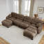Compression Comfort Sectionals, Chenille 4 Seat Modern Home Sofa