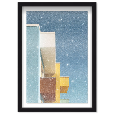 Orthogonal Sky View Framed Graphic Art