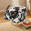 Velvet Cow Ottoman With Wooden Feet-1519070649