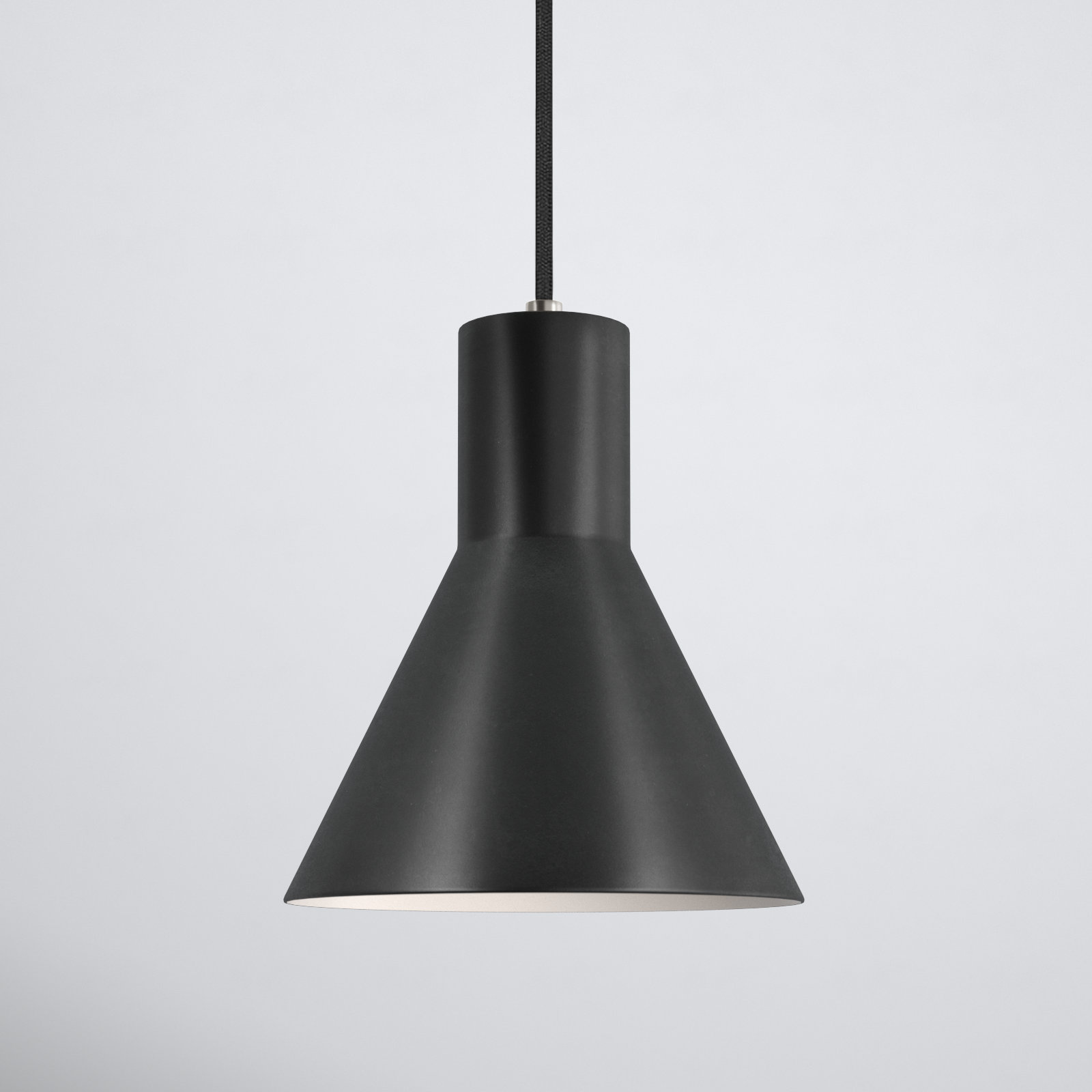 Byers 1 - Light Single Cone Pendant, Brushed Nickel, No