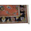 Tapis unique noué à la main des années 2010 de 2 pi 6 po x 4 pi 2 po orange / ivoire / noir Jerona