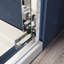 Sliding Shower Glass Door 44 - 48 In. W X 72 H Finish, Semi Adjustable, Aluminum, Smooth Rollers And Rust Handles