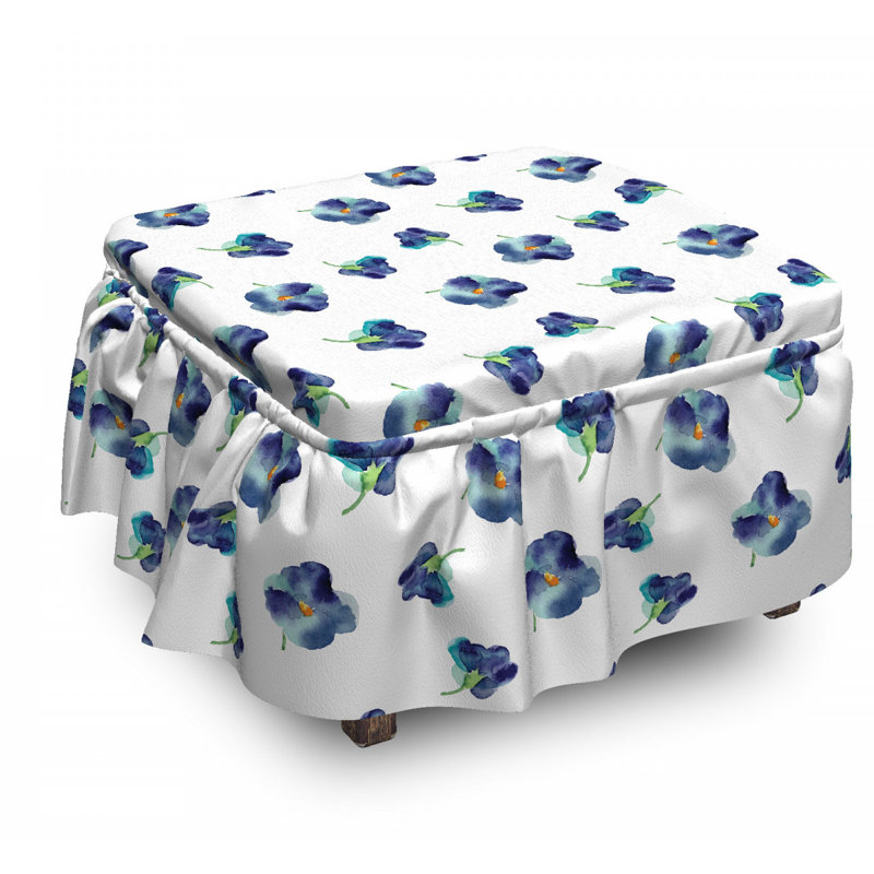 Housse pour repose-pieds à coussins carrés, Motif 2