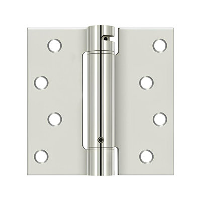 Deltana DSH44USPW 4" x 4" Spring Hinge, UL Listed in Prime Coat White