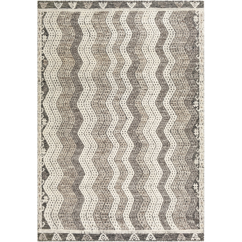 Saahith Wool Striped Indoor Rug, Rectangle 2' x 3'