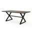 Table de salle à manger d'extérieur en aluminium avec structure en acier
