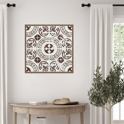 Custom Ceramic Tile No. 4 by Melissa Wang Framed Canvas Wall Art Print