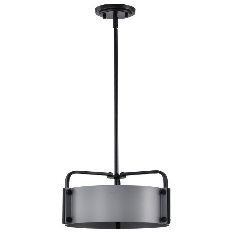 Marguriete 3 - Light Drum Pendant, Matte Gray