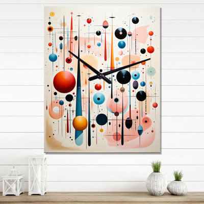Horloge murale Crystalline Consciousness Retro Pastel III - Abstract Shapes