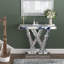 Andreja 90cm Mirrored Glass Console Table Sofa Entryway Table Crushed Diamond Home Decor