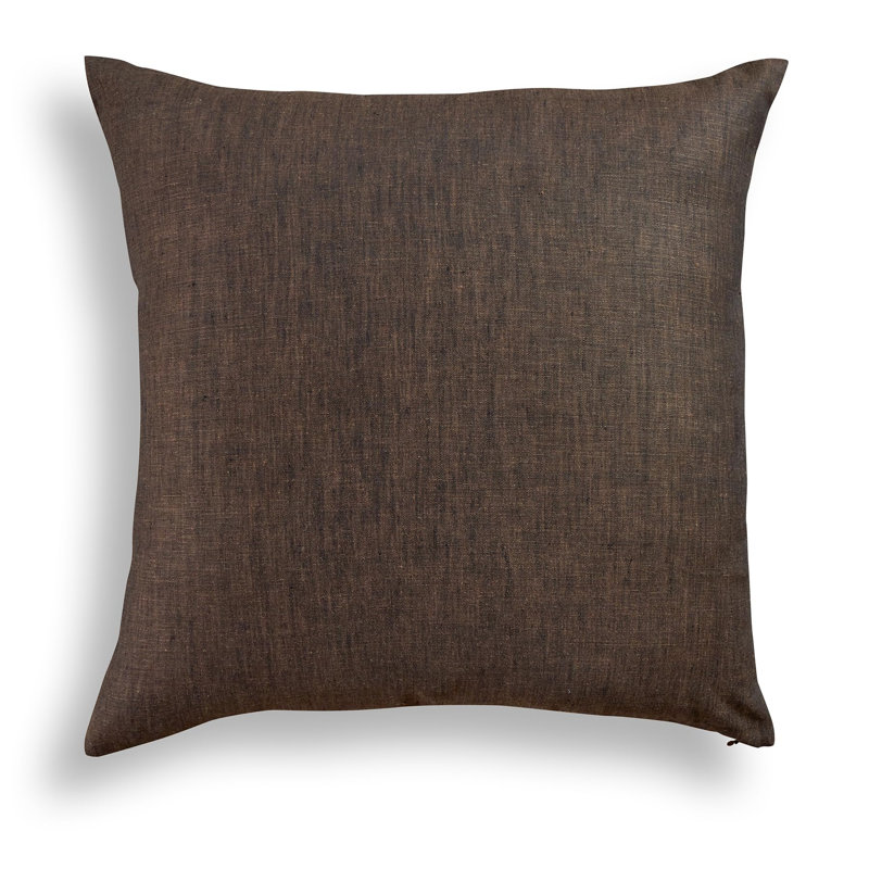 Montauk - 100% Pure Linen Pillow Cover, Chambray Brown
