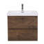 Meuble-lavabo suspendu de 61 cm (24 po) en mélamine en bois, résistant à l'eau, avec lavabo intégré en résine et carbonate de calcium, entièrement assemblé.-100920977-141936278