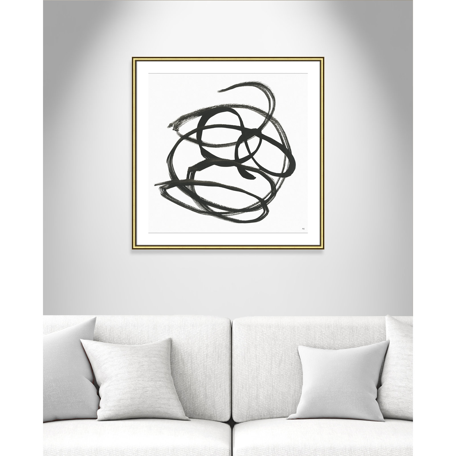 Along The Path I by Susan Jill, Gold, 28.75" H x 28.75" W x 0.88" D