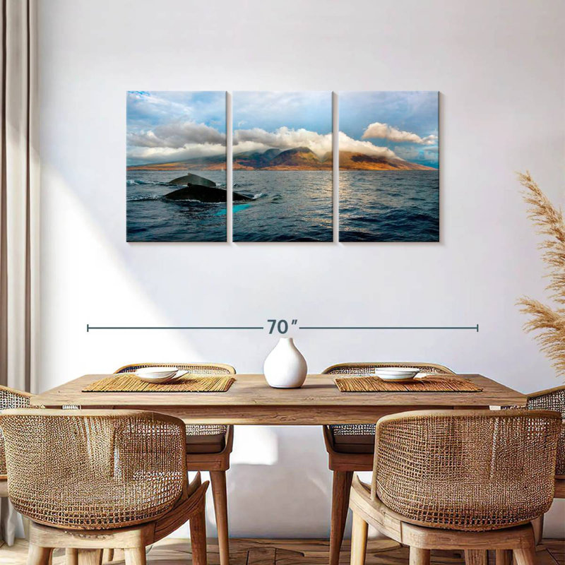 Baleines à bosse Senne Maui, H 27 po x l 56 po