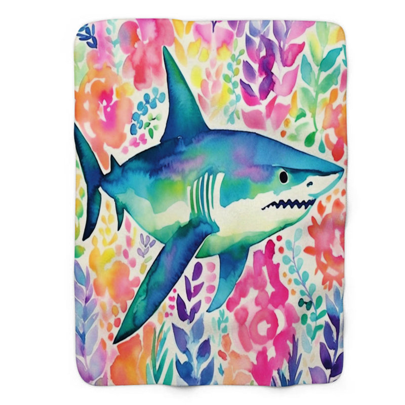 Couverture aquarelle 1 pièce Premium, Lit simple