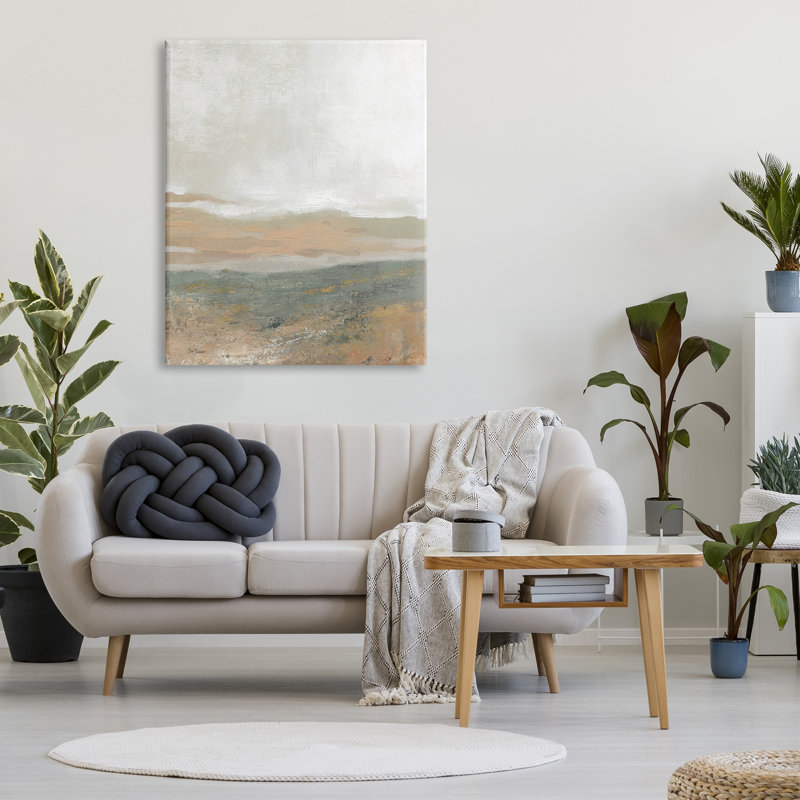 «Neutral Desert Abstraction» par Carol Robinson, H 48 po x l 36 po x P 1,5 po