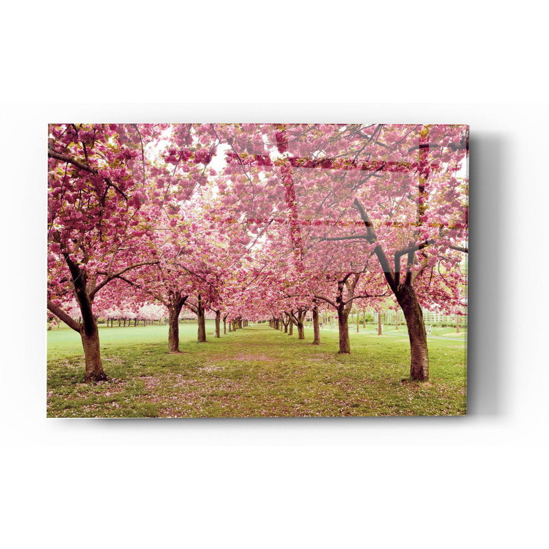 «Hall of Cherries» par Katherine Gendreau, art mural en verre acrylique, H 24 po x l 36 po x P 0,2 po