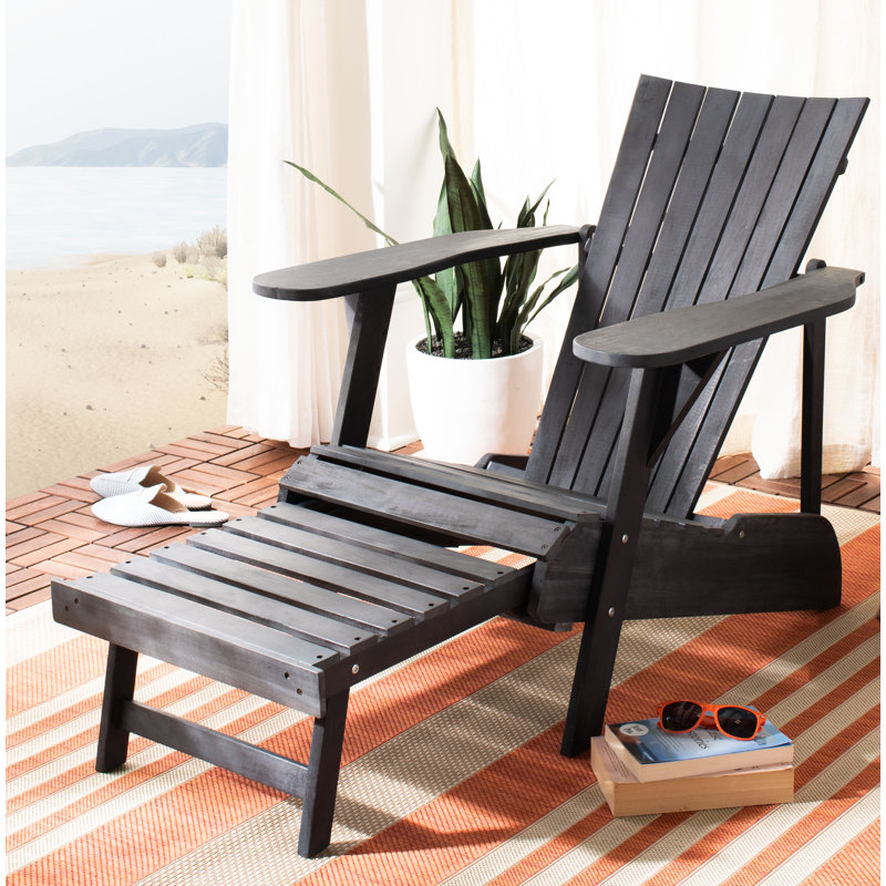 Sesco Acacia Outdoor Adirondack Chair, Gray