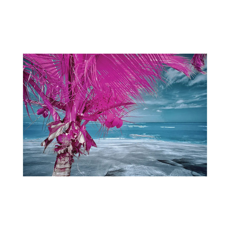 The Lizard on Tropical Palm Tree #2 1 Piece Wrapped Canvas Wall Art