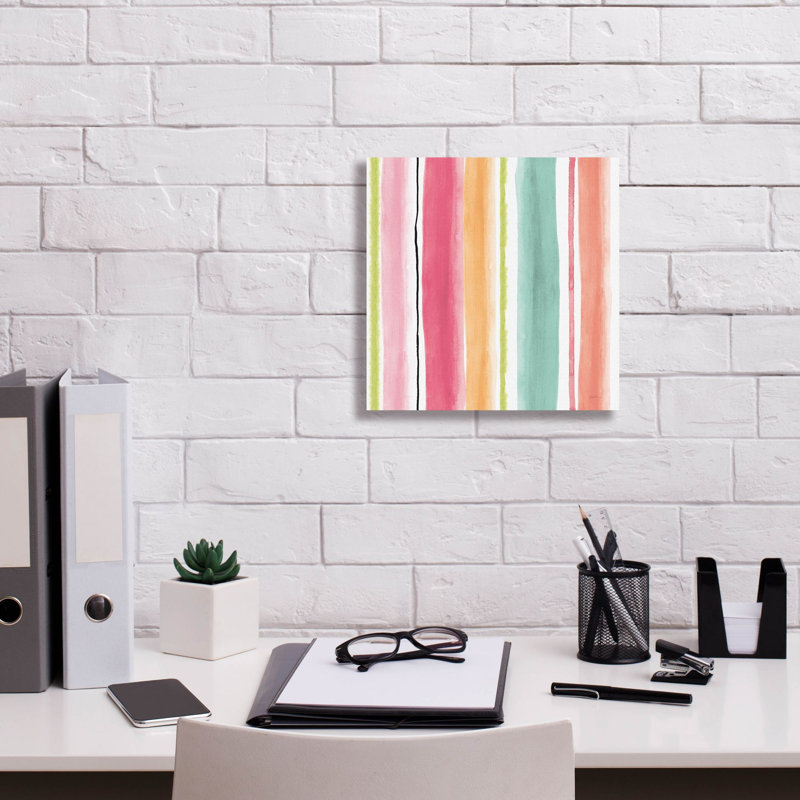 «Pink Somniferums Bright Pattern 2» par Shirley Novak, art mural sur toile, H 12 po x l 12 po x P 0,75 po