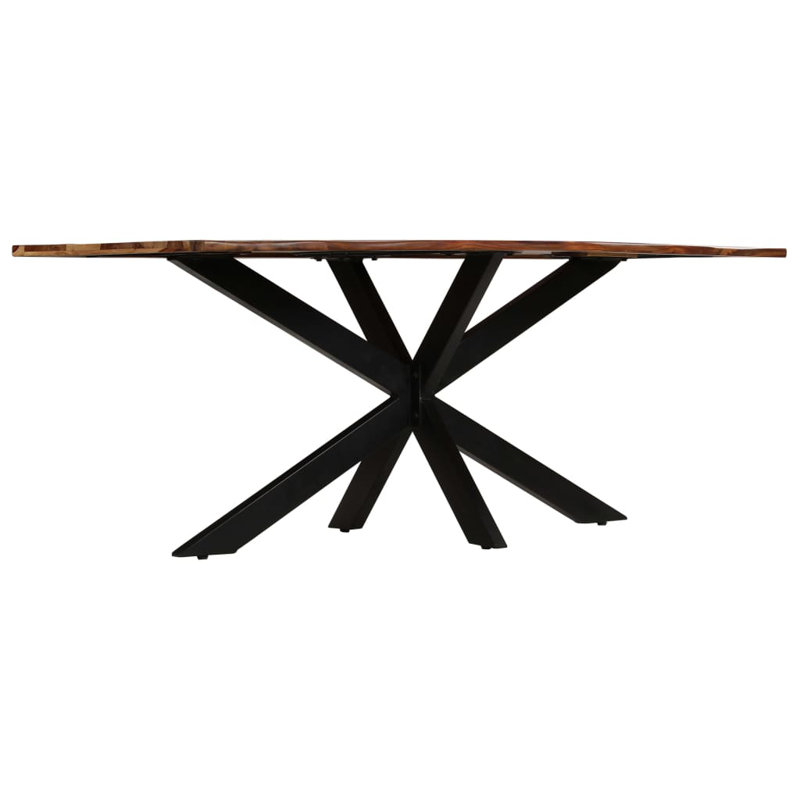 Post Sheesham Rectangular Wood Top Dining Table