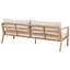 Garden Lounge Set with Table 5 Seater ONETA Metal Light Brown