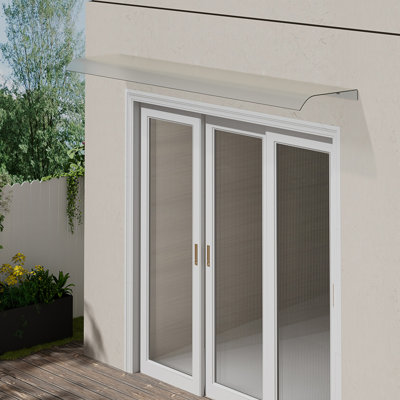 Dakota Fields 160cm W x 33cm D Plastic Cover Retractable Door / Window Awning